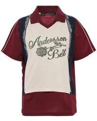 ANDERSSON BELL - Lace-Trim Polo-Collar T-Shirt - Lyst