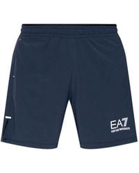 EA7 - Short À Logo Imprimé - Lyst