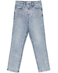 DKNY - High Rise Slim Straight Jeans - Lyst