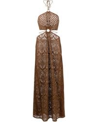 Jonathan Simkhai - Open-Knit Halterneck Maxi Dress - Lyst