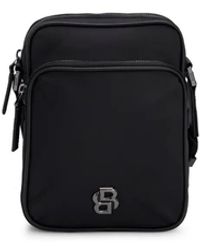 BOSS - Recycled Polyamide Embossed Logo Messenger Bag - Lyst