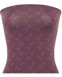 Marine Serre - ムーンプリント ジャージーチューブトップ - Lyst