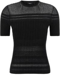 Theory - Sheer Stripe T.Compa - Lyst