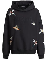 Balmain - Embroidered Insect Hoodie - Lyst