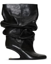 Balmain - No Wedge Textured Leather Ankle Boots - Lyst