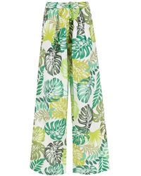 Amir Slama - Palm Leaf Print Straight Trousers - Lyst