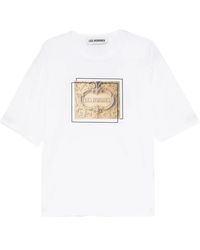 Les Hommes - T-Shirt À Imprimé Graphique - Lyst