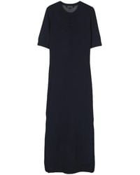 ARMANI EXCHANGE - Logo-Embroidered Fine-Knit Dress - Lyst