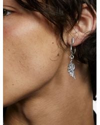 Emanuele Bicocchi - Ala Wing-Pendant Hoop Earring - Lyst
