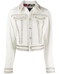 Philipp Plein - Skull Stud Leather Jacket - Lyst