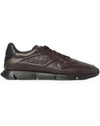 Cesare Paciotti - Crocodile-Effect Leather Sneakers - Lyst