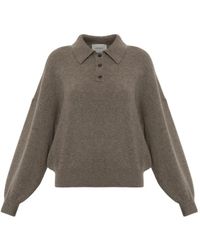 Lisa Yang - Etta Long-Sleeve Polo Shirt - Lyst