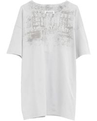 Maison Margiela - Logo-Print Drop-Shoulder T-Shirt - Lyst