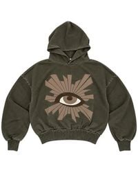 House of Errors - Eye-Print Ribbed-Trim Hoodie - Lyst