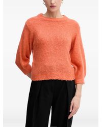 Benetton - Brushed-Knit Three-Quarter Sleeve Sweater - Lyst