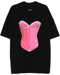 Hamza - Corset-Print T-Shirt - Lyst