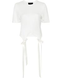 Simone Rocha - Bow-Detail Cotton T-Shirt - Lyst