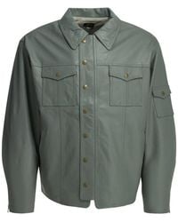 Needles - Multi-Pocket Leather Jacket - Lyst