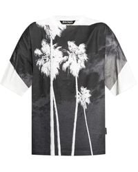 Palm Angels - Palm-Tree Print T-Shirt - Lyst