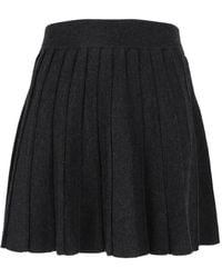 MC2 Saint Barth - Pleated Knitted Mini Skirt - Lyst
