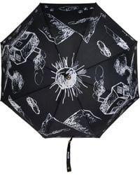 Moschino - Sketch-Print Umbrella - Lyst