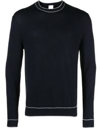 Eleventy - Stripe-Detail Wool Sweatshirt - Lyst