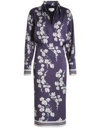 Genny - Midi-Jurk Met Bloemenprint - Lyst