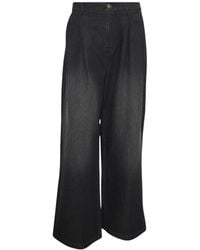 adidas - Logo-Embroidered Wide-Leg Jeans - Lyst