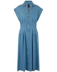 Marc Cain - Pleated Midi Dress - Lyst