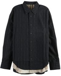 Ziggy Chen - Striped Layered-Effect Shirt - Lyst