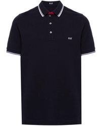 Fay - Striped-edge Polo Shirt - Lyst