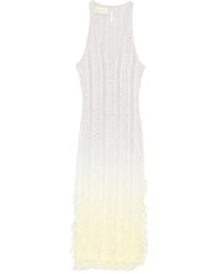 Roberta Einer - Angel Plunge-Neck Ombré Midi Dress - Lyst