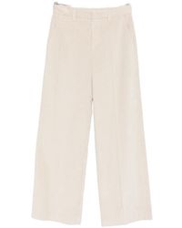 Brunello Cucinelli - Wide-Leg Corduroy Trousers - Lyst