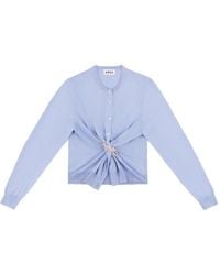 Area - Crystal-Knot Cardigan - Lyst