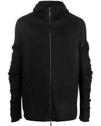 Masnada - Draped Cotton Zip-Up Hoodie - Lyst