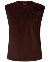Pinko - Draped Padded-Shoulder Top - Lyst