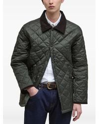 Barbour - Diamond-Quilted Corduroy-Collar Jacket - Lyst