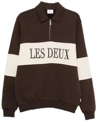 Les Deux - Pull À Logo Brodé Et Empiècements - Lyst