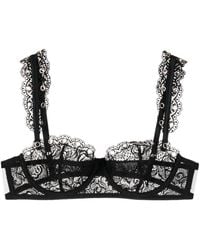 Fleur du Mal - Eyelet-Embellished Balconette Bra - Lyst