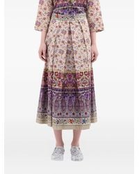 Pierre Louis Mascia - Salato Pleated Floral-Print Skirt - Lyst