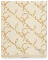 Burberry - Belt Logo Wool Scarf - Lyst