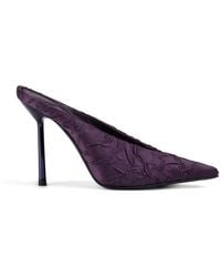 Le Silla - Clivage Ruched Silk-Satin Mules - Lyst