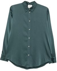 forte_forte - Satin-Finish Long-Sleeve Shirt - Lyst