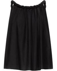 Loulou de Saison - Garino Twisted-Neck Gathered Top - Lyst