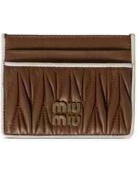 Miu Miu - Portacarte Con Applicazione - Lyst