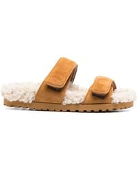 Gia Borghini - Alvine Ugh Faux-Shearling Slides - Lyst