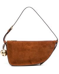 Burberry - Shield Sling Suède Schoudertas - Lyst