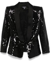 Balmain - Sequinned Blazer - Lyst