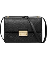 Tory Burch - Bolso de hombro T-Monogram con relieve - Lyst