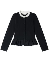 Sandro - Cardigan With A Victorian Collar - Lyst